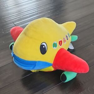 Colorful Plush Airplane Toy